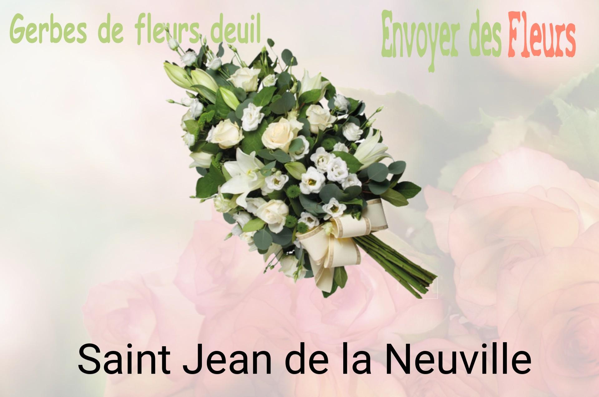 Gerbe de fleurs de deuil livrée à Saint-Jean-de-la-Neuville